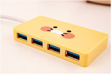 Kakao Friends Choonsik Face Mega USB Hub USB-A & Type-C 4-Port 5Gbps Data Speed picture