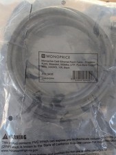 Monoprice Cat6 Ethernet Cable 10ft Black RJ45 550MHz UTP 24AWG P/N 3435 NEW picture