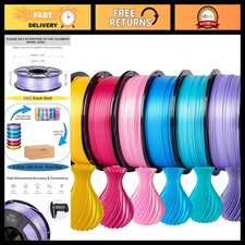 6KG Silk PLA Filament Bundle, Shiny 1.75mm 3D Printer Filament for High-Quality picture