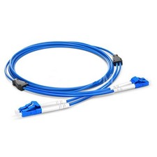 1M LC UPC to LC UPC Duplex 3.0mm PVC 9/125 Single Mode Armored Fiber Patch -866A picture
