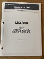 Motorola MC68010 16-Bit Virtual Memory Microprocessor Advance Info 1982 picture