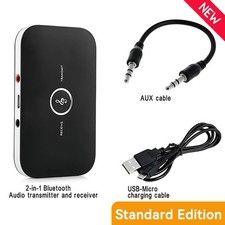 B6 2 IN 1 Bluetooth 5.3 Audio Transmitter Receiver 3.5mm AUX Jack RCA USB Dongle picture