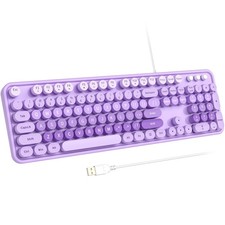 Large Print Keyboard, USB Wired Computer Keyboard, Full Size Keyboard with Nu... picture