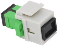 Fiber Optic Keystone Coupler Jack SC Simplex Singlemode APC Gray Adapter Network picture