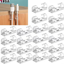 60Pcs Self-Adhesive Cable Clips Cord Stick Organizer Wire Holders Clamps Mounts picture
