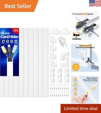 Easy Snap Installation Cord Covers, 157in Wire Hiders for Safe Home Organization picture