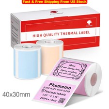 40x30mm 3 Rolls Self-Adhesive Thermal Label Sticker Paper for Phomemo M110/M100 picture