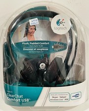 LOGITECH H390 USB HEADSET WITH NOISE-CANCELING MICROPHONE BLACK NIP [AK] picture