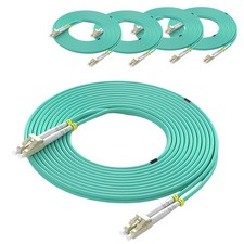 5 PCS 5m/16ft OM3 LC to LC Multimode Fiber Patch Cable 10GB 50/125um Cord picture