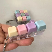 1/4/5/9 Button Keyboard Fidget Clicker Mechanical Keyboard Fidget Keychain picture