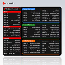 Shortcuts Mouse Pad for Excel Windows Office Mousepad Small Keyboard Commands No picture
