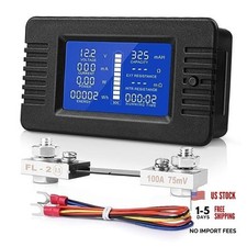 DC Multifunction Battery Monitor Meter - 0-200V 0-100A LCD Display Digital picture