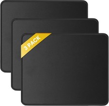 JIKIOU 3 Pack Mouse Pad with Stitched Edge, Comfortable Pads Black  picture