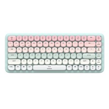 Pastel Pink & Green Wireless Keyboard picture