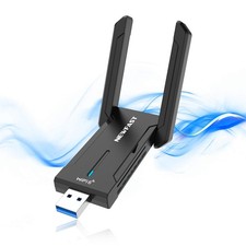 NEWFAST AXE5400 USB WiFi 6 Adapter for Desktop PC NF-U353, Tri-Band black picture