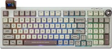 EpoMaker RT100 Tri-Mode Retro Mechanical Keyboard with Smart Screen, Brown picture