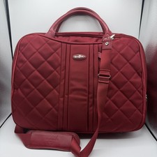 Samsonite Virgo Portfolio Quilted Laptop Briefcase Red with Shoulder Strap picture