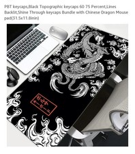 Computer Keyboard  Gaming Mousepad Oriental Dragon picture