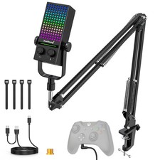 Gaming Microphone for Xbox PC Mac iPhone PS4 PS5 Noise Reduction USB-C Black picture
