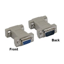 [x10] DB9 Male to DB9 Female Null Modem Adapter RS-232 Shielded Molded Crossover picture