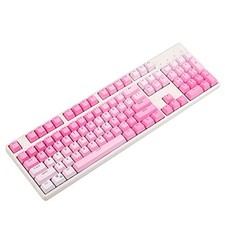 104 Keys Pink Gradient Double Shot PBT Keycap Set Cherry MX Mechanical Fix picture