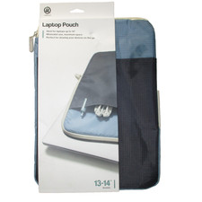 U Brands Blue Grid Patterned Laptop Pouch Up To 14 Inch Screen picture