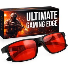 Titan Gaming Glasses with Blue Light Blocking Tech and Stylish Red Lenses picture
