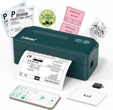 Bluetooth Thermal Shipping Label Printer Wireless 4x6 Printer Green picture