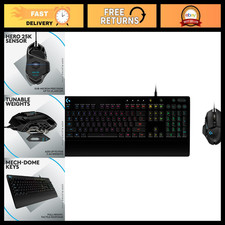Wired Gaming Mouse & RGB Keyboard Set - Programmable Buttons, Adjustable Weights picture
