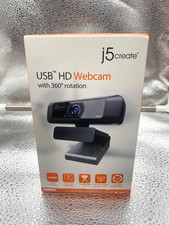 J5create USB HD 1080p Webcam JVCU100 USB 2.0 360° Rotation Mic Black PC Mac picture