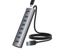 Hub USB 3.0 de 7 puertos con cable largo y transferencia de 5 Gbps. Nuevo picture