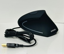 Anker A7851 Wired Vertical Ergonomic USB Mouse Black New Open Box picture