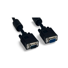 15ft SVGA Cable Monitor UL2919 HD15 Extension Male to Female - Black picture
