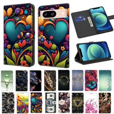 Flower Bird Robot Moon Wallet Cover Case For Redmi Note 8 10 Pro 8T 10C 9A 9C 9T picture