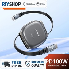 Toocki 100W Retractable USB-C Cable Fast Charging 480Mbps Data Cord picture