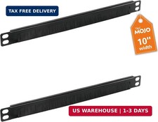 Tecmojo 2 Pack 0.5U Cable Management Brush Panel for 10