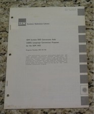 Vintage IBM System 360 Conversion Aide COBOL Conversion Program 1401 Dated 1967 picture