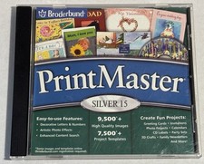 Broderbund PrintMaster Silver 15 2003 Computer Graphics Software USED UNTESTED picture