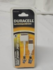 NEW Duracell DU6107 iPad/iPhone/iPod 30-Pin USB Sync and Charge Cable (DU6107) picture