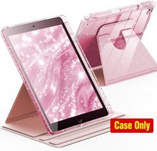 Cute Glitter Cover Case for 10.2 Inch iPad 9th Generation, 360 Rotating with Pen picture