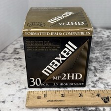 Maxell MF2HD 3.5 Inch Micro Floppy Disks 2HD Formatted IBM Lot of 15 Open Box picture
