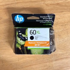 HP 60XL High Yield Black Ink Cartridge New Genuine EXP 09/2024 picture