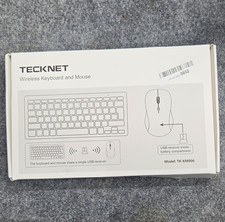 TECKNET TK-KM006 Wireless Keyboard & Mouse Combo USB Receiver White 1600 DPI picture