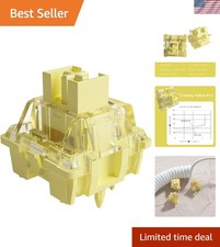 V3 Creamy Yellow Pro Keyboard Switch with Dustproof Stem for Mechanical Gamin... picture