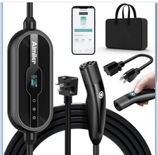 AIMILER Level 1/2 Tesla Charger (WIFI APP/Plug-Play), 16A, 25ft Cable 240V NEMA picture