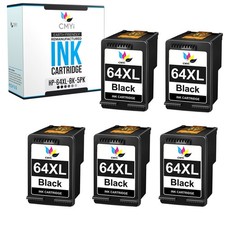 CMYi Compatible HP 64XL Black Color Ink Cartridges Lot 64XL Cartridge Combo Pack picture
