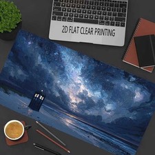 1pc TARDIS Under Stars Multifunctional Mouse Pad, Keyboard And Gaming Mouse Pa picture