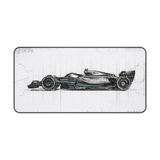 Formula One Race Car Desk Mat | Racing Blueprint Mousepad picture