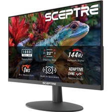 New 22-Inch Gaming Monitor, FHD 1080p, Up to 144Hz, HDMI, DisplayPort, Built-... picture
