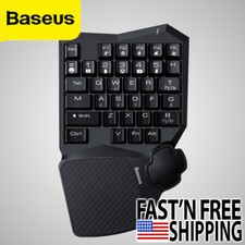Baseus USB One-handed PC Gaming Mechanical Keyboard Orange Backlit picture